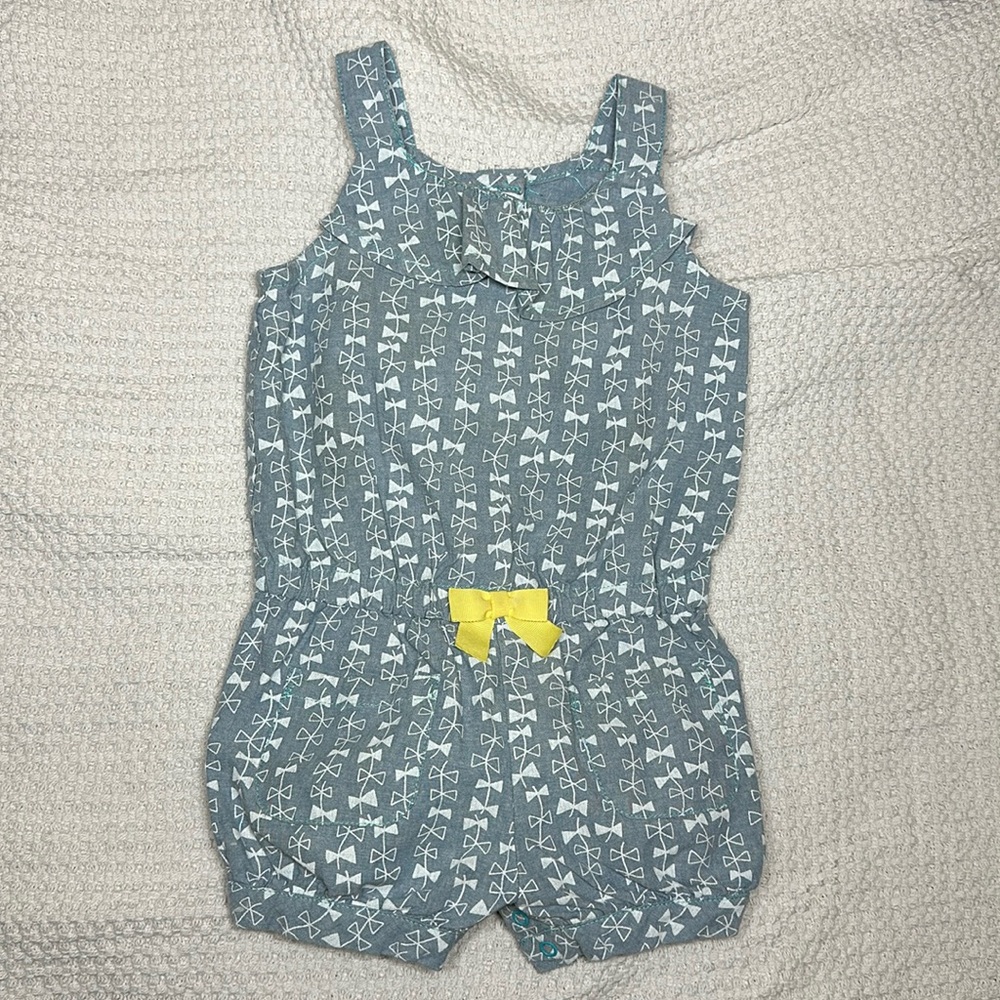 Gymboree denim baby girl romper 12-18 months - Picture 1 of 3